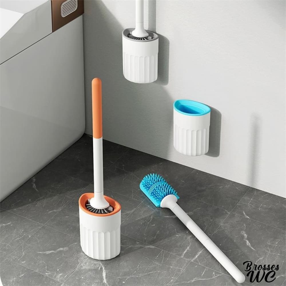Brosse plate WC silicone
