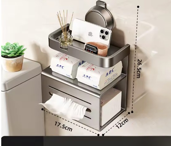 Support papier toilette ventouse