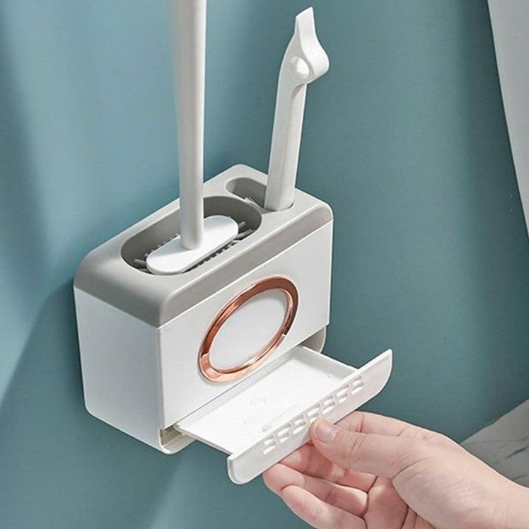 Brosse wc plate en silicone