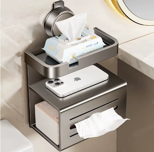 Support papier toilette ventouse