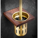 Accessoires wc aluminium brosse or