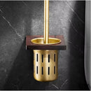 Accessoires wc aluminium brosse or