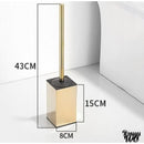 Balai brosse wc doré