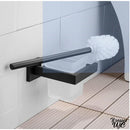 Brosse a wc avec support papier wc noir
