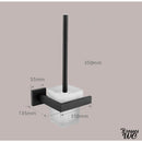 Brosse a wc avec support papier wc noir