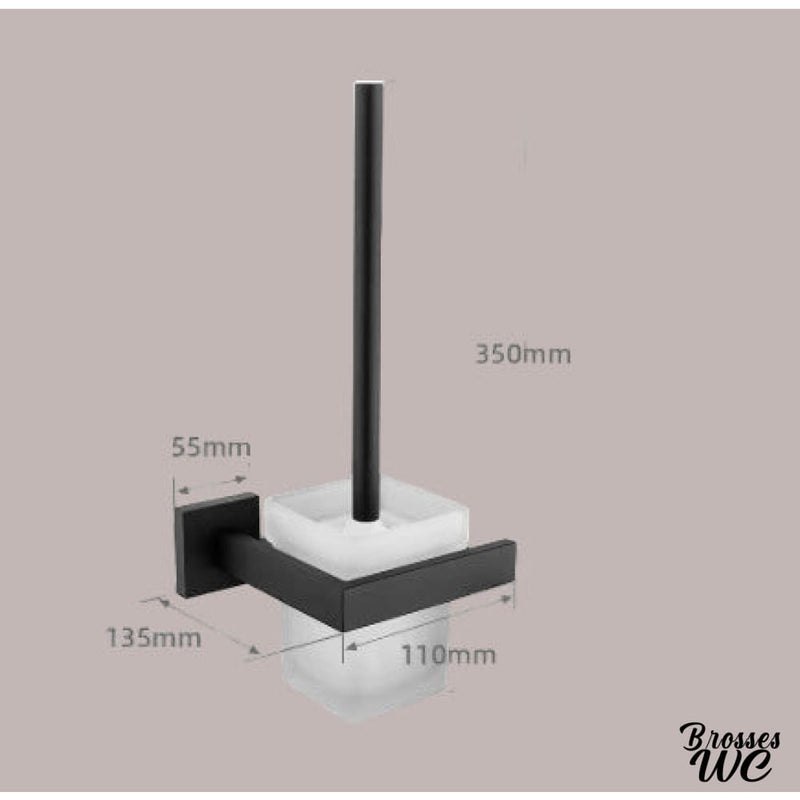 Brosse a wc avec support papier wc noir