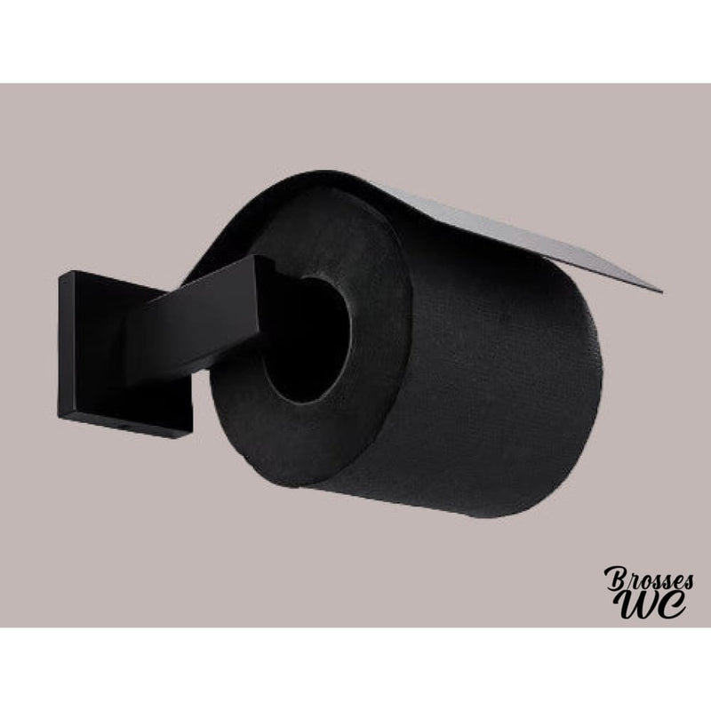 Brosse a wc avec support papier wc noir