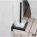 Brosse a wc avec support papier wc noir
