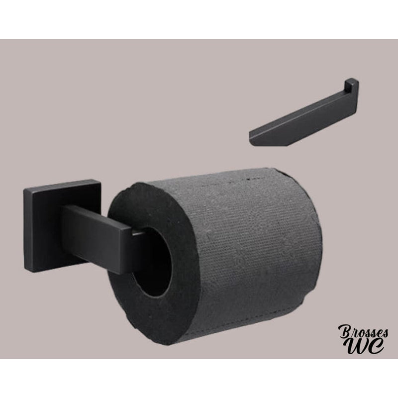 Brosse a wc avec support papier wc noir