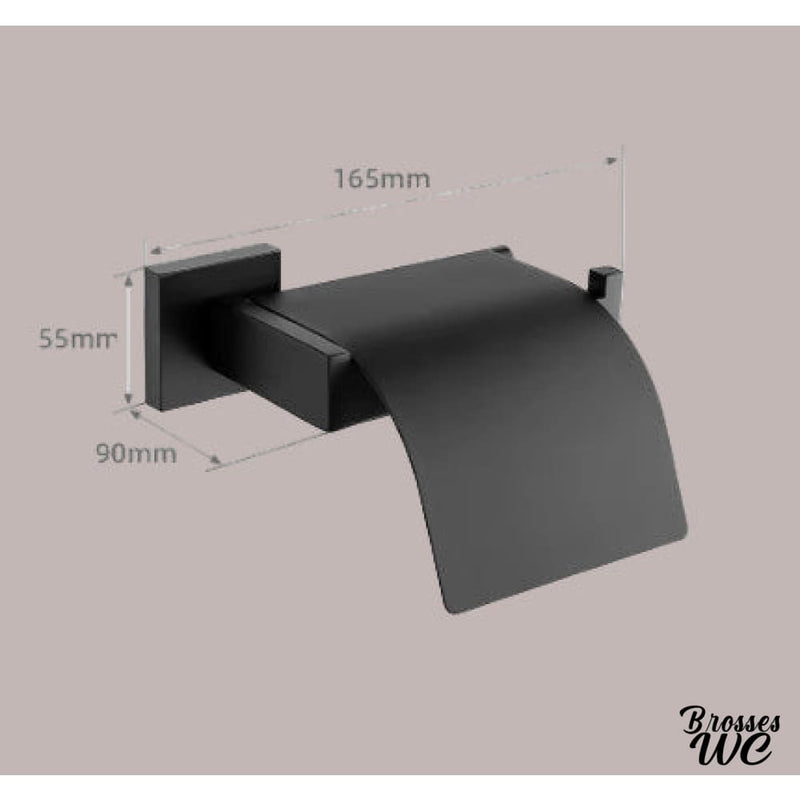 Brosse a wc avec support papier wc noir