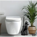 Brosse a wc chat blanc