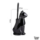 Brosse a wc chat blanc