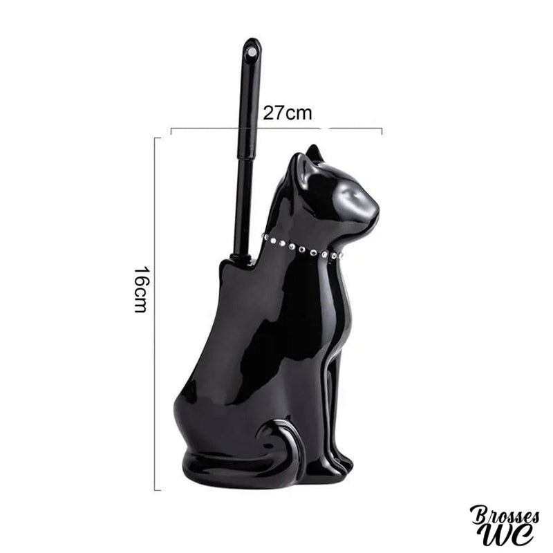 Brosse a wc chat blanc