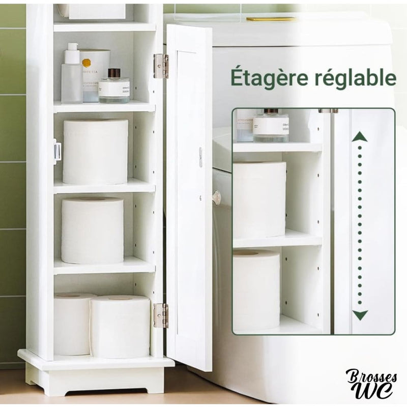 Brosse a wc et papier toilette integré