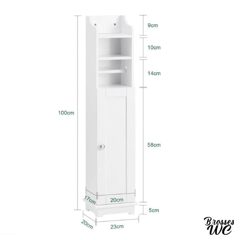 Brosse a wc et papier toilette integré