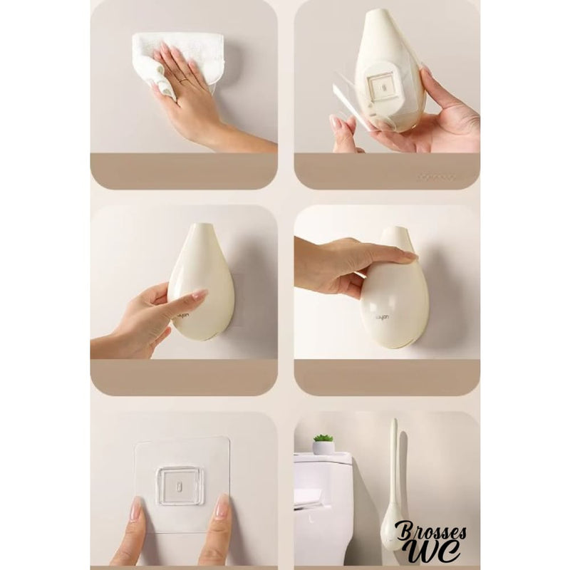 Brosse douce avec support elegant pour wc