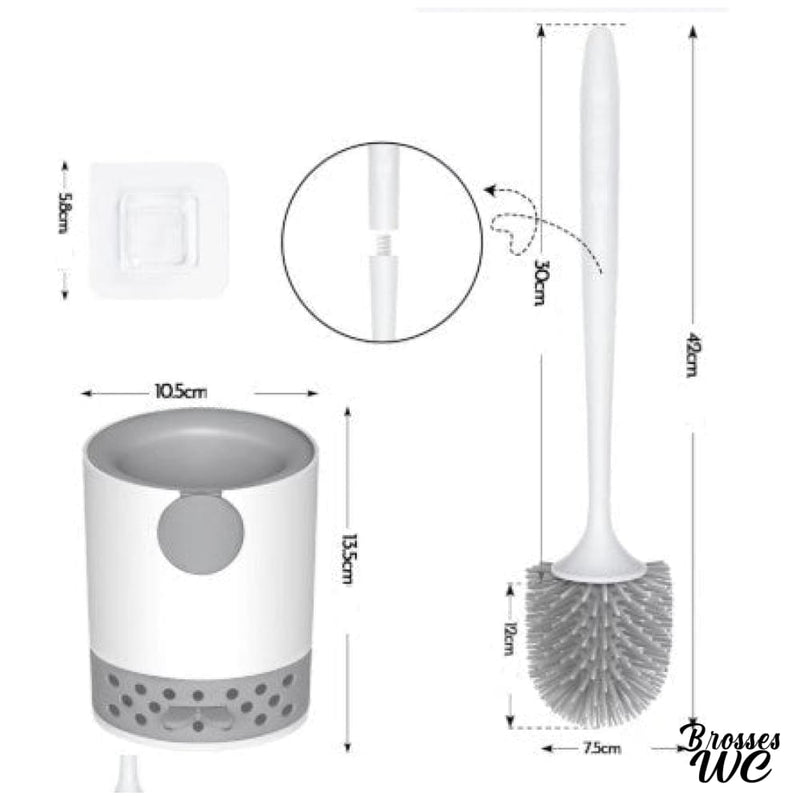 Brosse en silicone wc