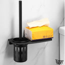 Brosse et papier wc mural