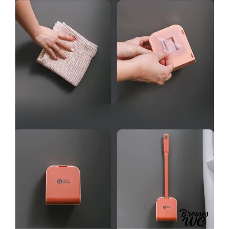 Brosse pour wc a tete etroite