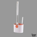 Brosse wc à deux brosses blanc