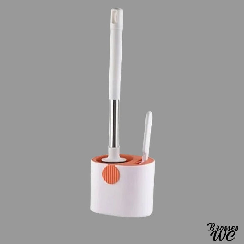 Brosse wc à deux brosses blanc