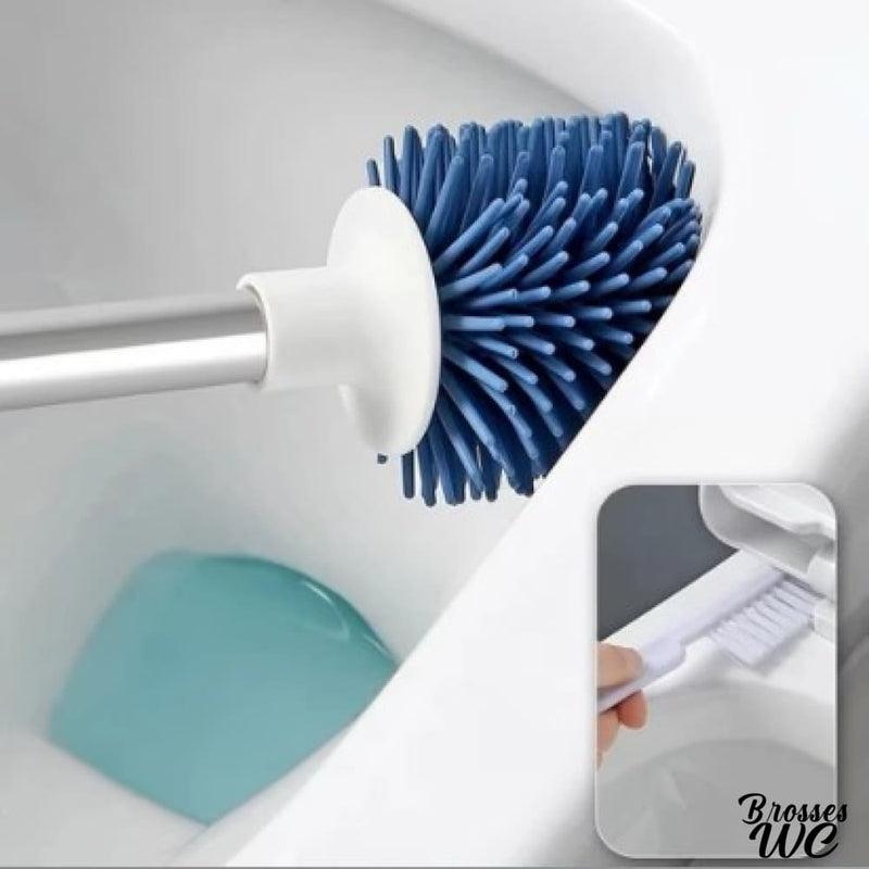 Brosse wc à deux brosses blanc