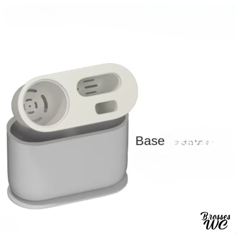 Brosse wc à deux brosses blanc