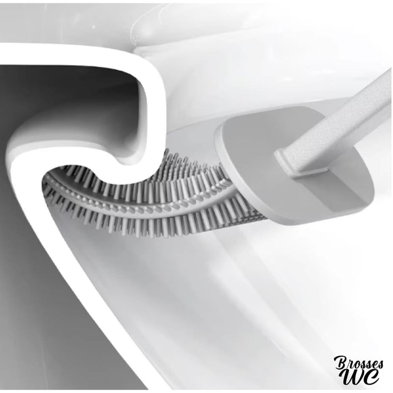 Brosse wc à deux brosses blanc
