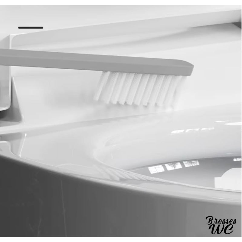 Brosse wc à deux brosses blanc