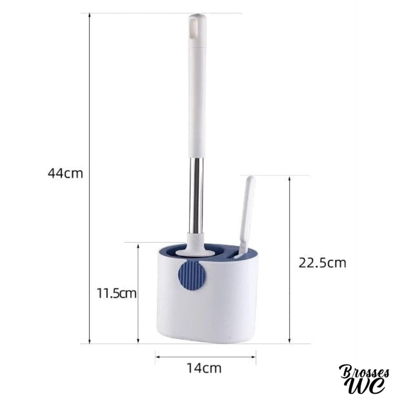 Brosse wc à deux brosses blanc