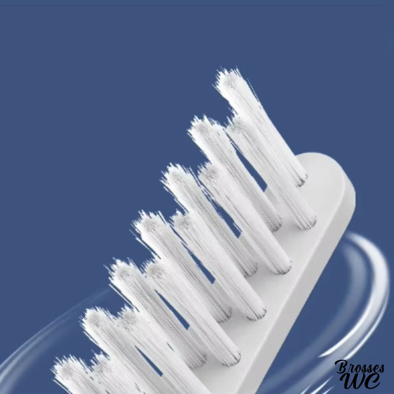Brosse wc à deux brosses blanc