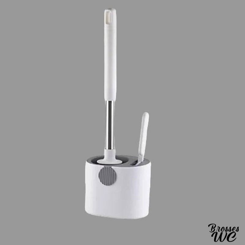 Brosse wc à deux brosses blanc