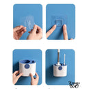 Brosse wc à deux brosses blanc