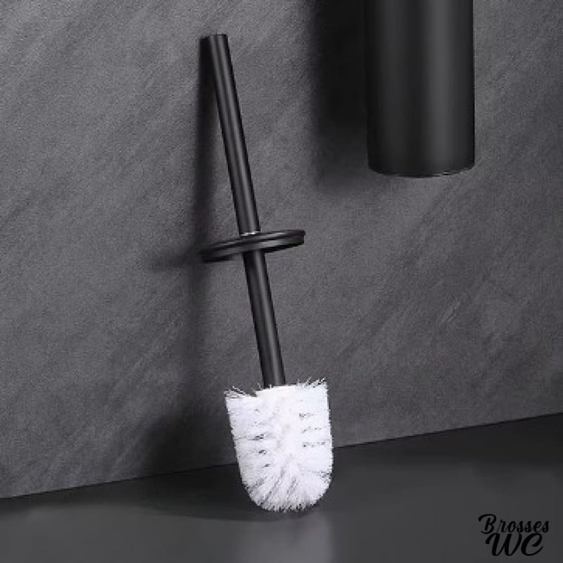Brosse wc acier inoxydable noir