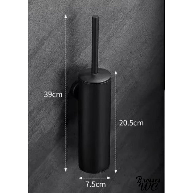 Brosse wc acier inoxydable noir