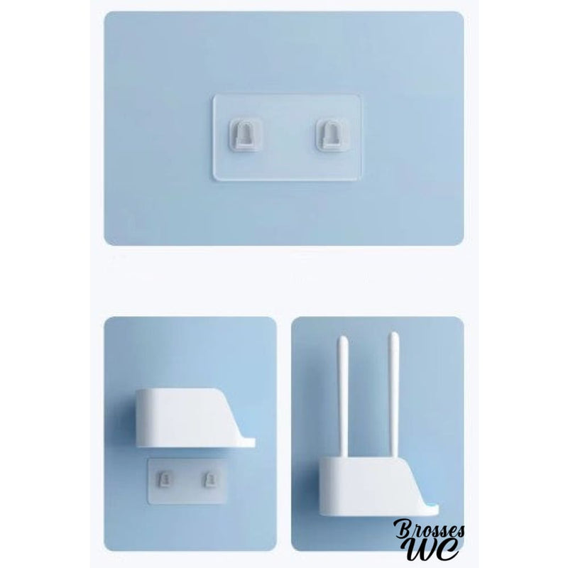 Brosse wc antibacterienne double brosse