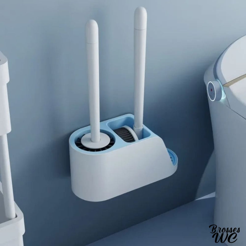 Brosse wc antibacterienne double brosse