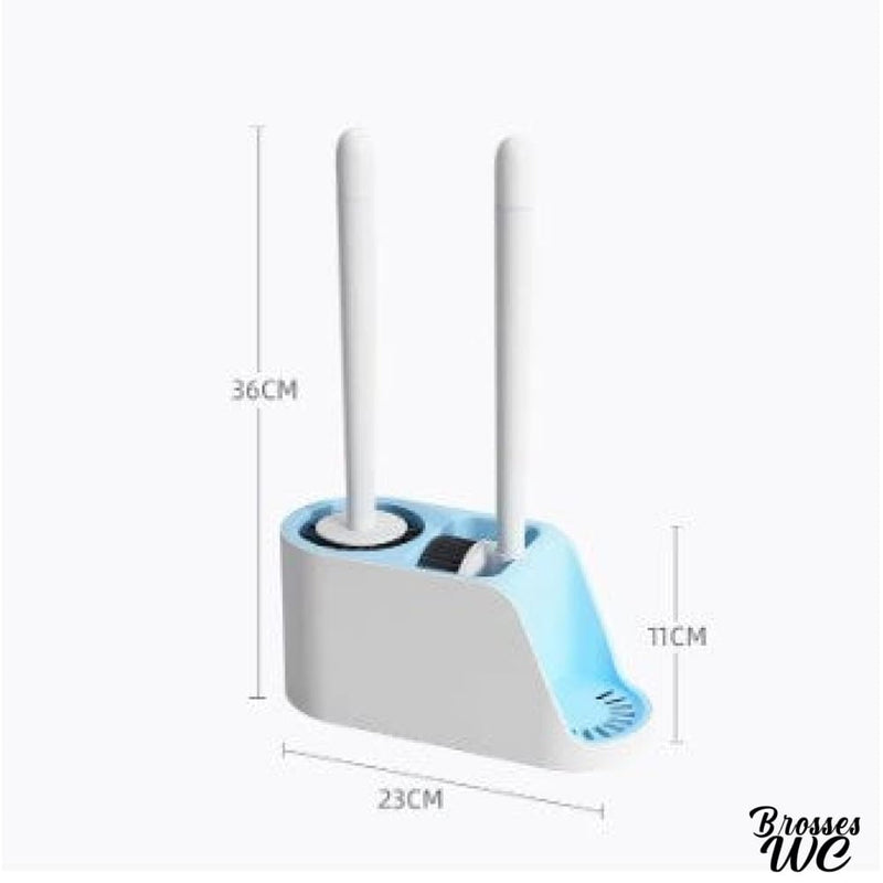 Brosse wc antibacterienne double brosse