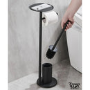 Brosse wc avec porte rouleau noir