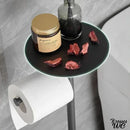 Brosse wc avec porte rouleau noir