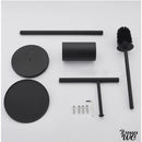 Brosse wc avec porte rouleau noir