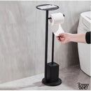 Brosse wc avec porte rouleau noir