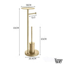 Brosse wc avec porte rouleau noir