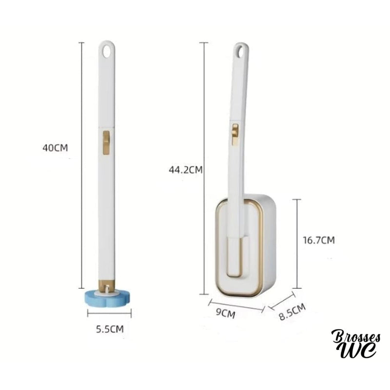 Brosse wc avec reservoir produit nettoyant
