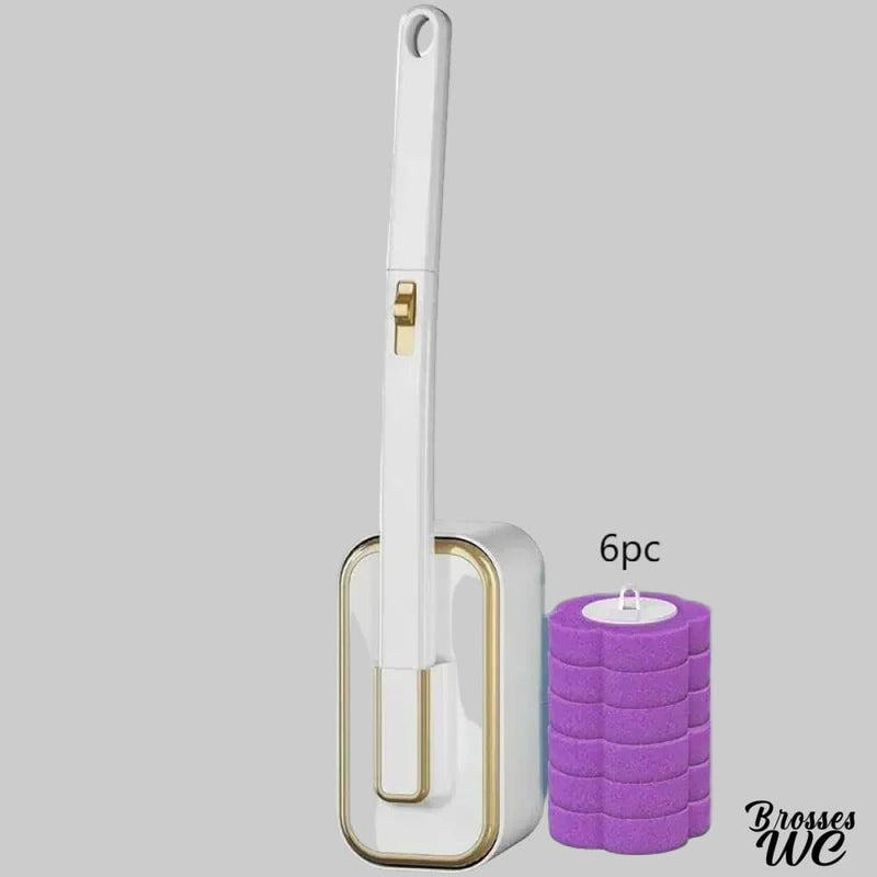 Brosse wc avec reservoir produit nettoyant