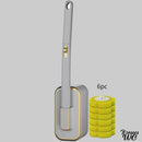 Brosse wc avec reservoir produit nettoyant