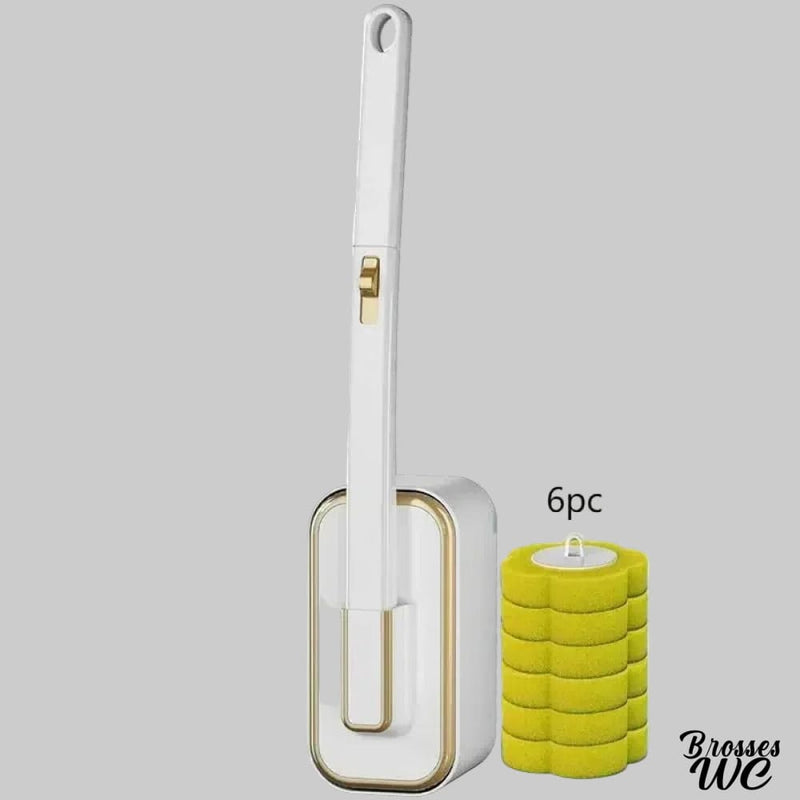 Brosse wc avec reservoir produit nettoyant