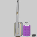 Brosse wc avec reservoir produit nettoyant