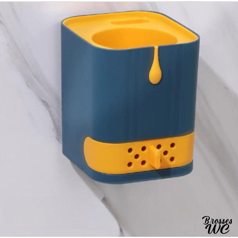 Brosse wc bleu canard