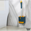 Brosse wc bleu canard